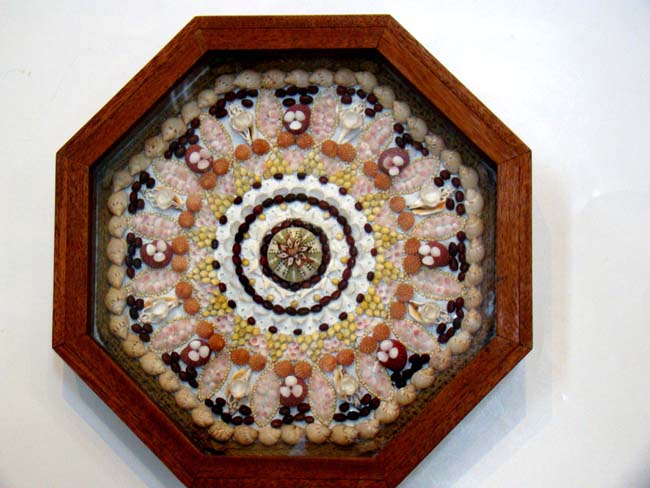 A fine contemporary Sailor's Valentine made by Cape Cod native and award winning artist Gregg Roberts